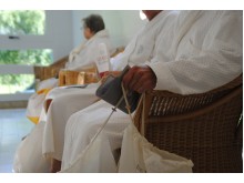 Curistes aux thermes de Préchacq-les-Bains